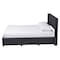 Baxton Studio Braylon Transitional Charcoal Grey Fabric and Dark Brown Finished Wood 3-Drawer Platform Bed-Full 232-13076-ZORO - alternate 7
